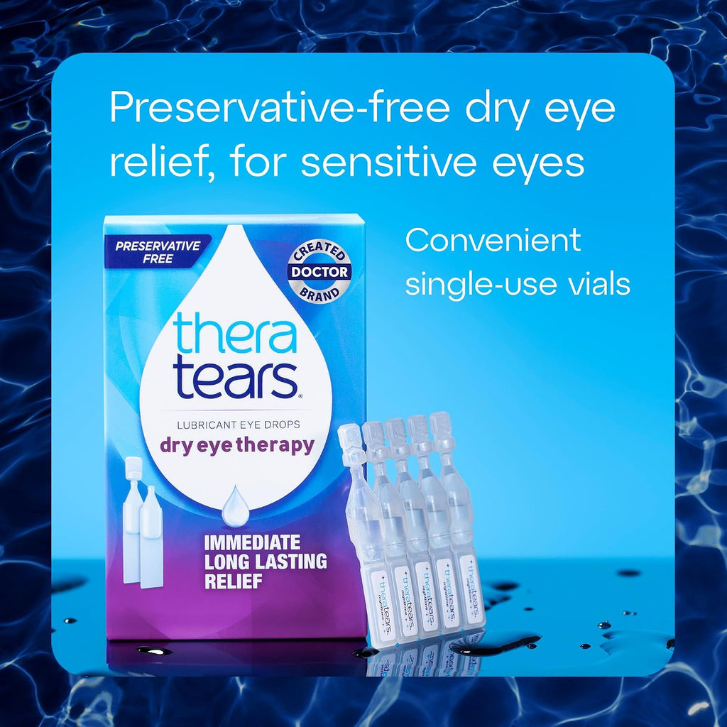 TheraTears Dry Eye Drops, Preservative-Free Vials, 30 Ct