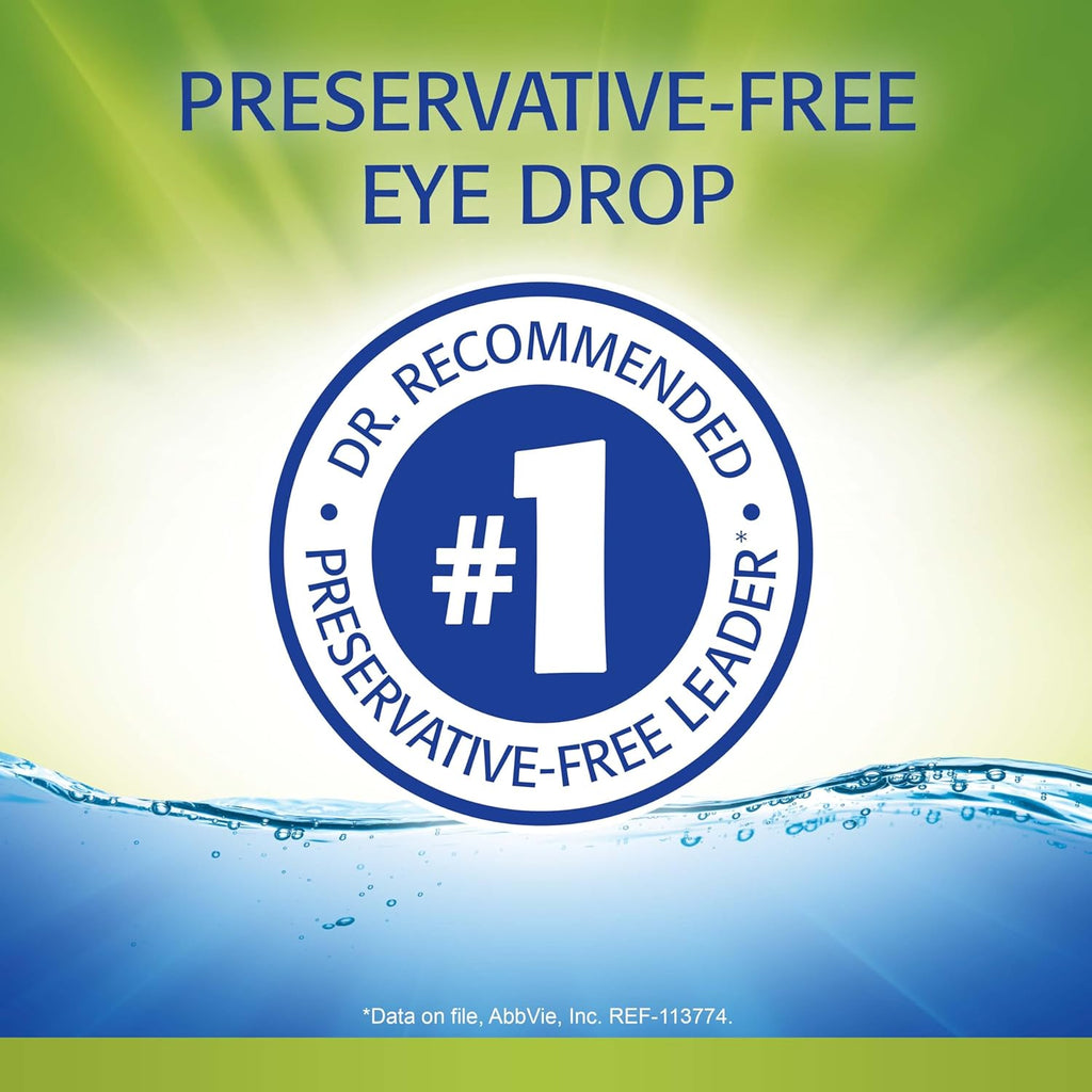 Refresh RELIEVA PF Xtra Preservative-Free Artificial Tears Lubricant Eye Drops, 0.33 fl oz (10 mL), 1 Count
