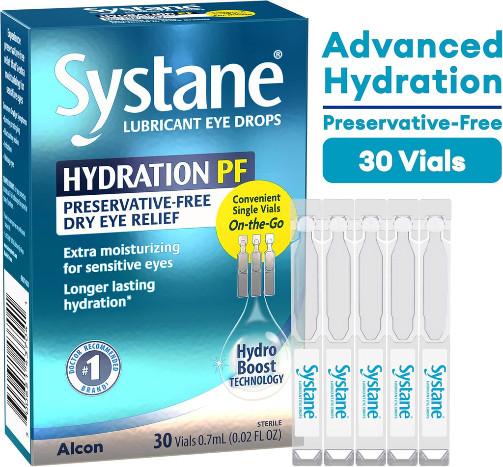 Systane Hydration Lubricating & Hydrating Eye Drops, 30 Vials, Unit Dose