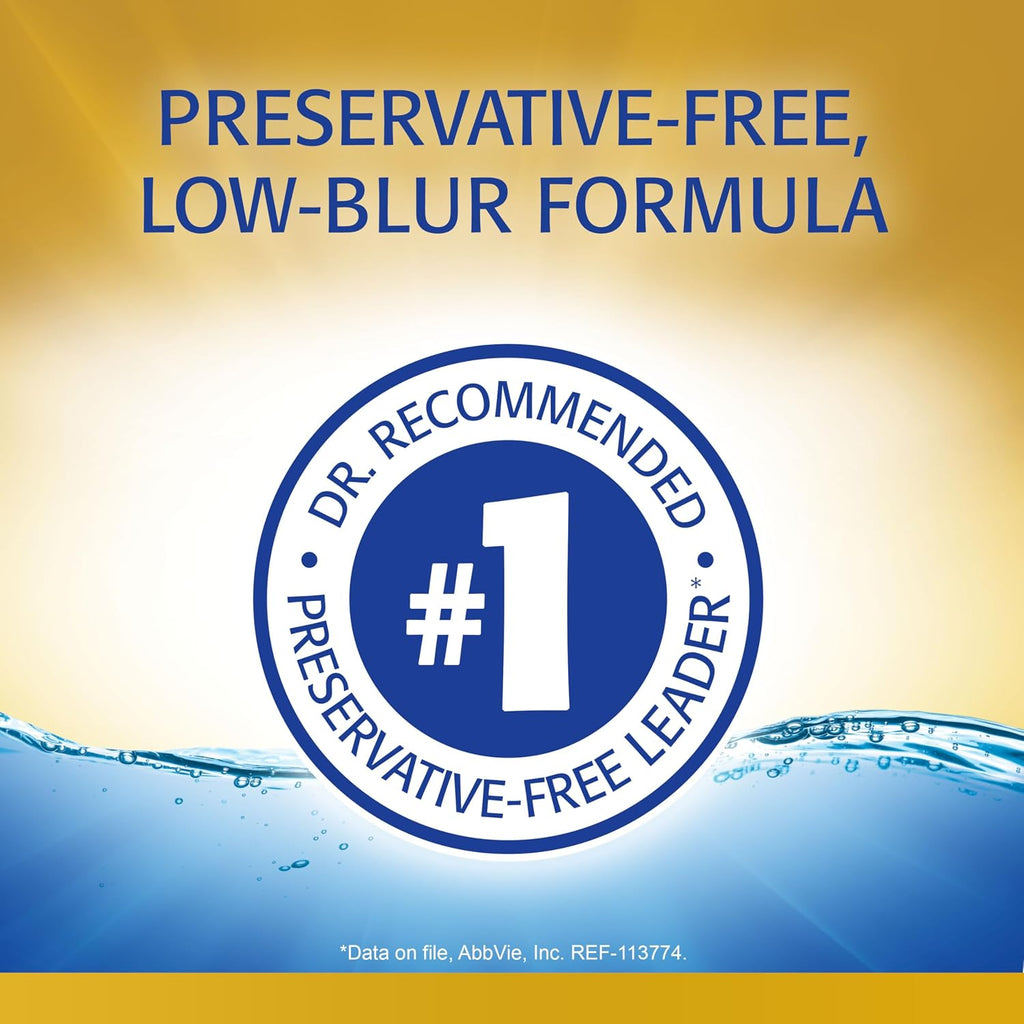 REFRESH OPTIVE MEGA-3 Lubricant Eye Drops Preservative-Free Artificial Tears, 0.01 fl oz (0.4 mL), 60 Single-Use Containers