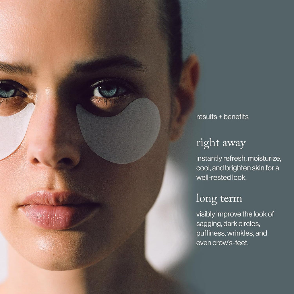 goop Beauty Eye Masks for Puffy Eyes | Under Eye Patches for Dark Circles | VEOCEL Lyocell Masks in Niacinamid Serum | Improves Crows Feet, Fine Lines, & Wrinkles | Paraben & Silicone Free | 30-Pack