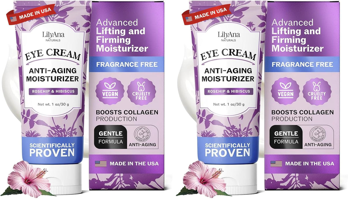 LilyAna Naturals Eye Cream for Dark Circles & Puffiness, 1.7 oz