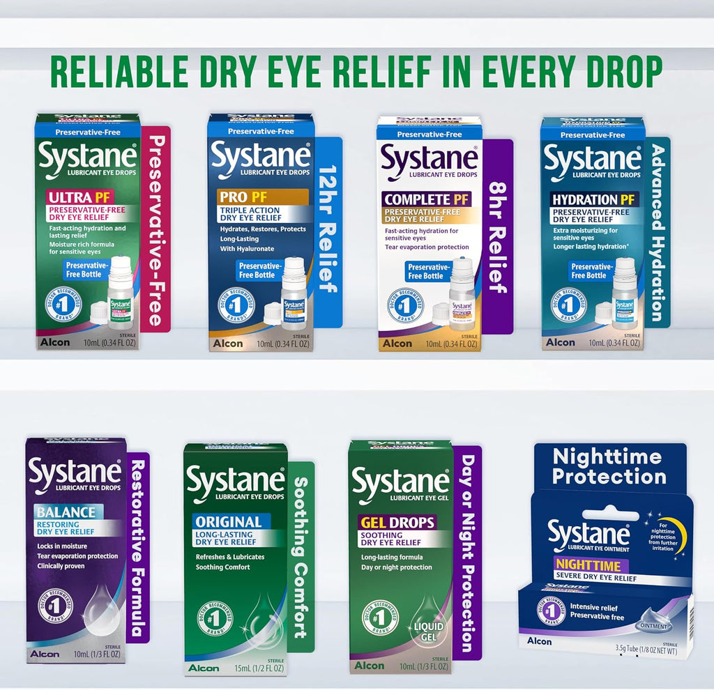 Systane Ultra Preservative Free Lubricant Eye Drops for Dry Eye, 60 Count