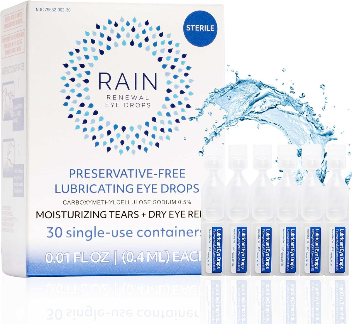 Rain Preservative Free Eye Drops for Severe Dry Eyes – More Natural Eye Drops for Dry Eye Relief – Proprietary Formula Relieves Dry, Itchy Eyes – Take Back Your Eye Comfort
