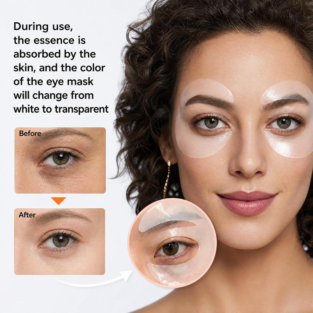 Novoy 15 Pairs Bio-Collagen Real Deep Eye Patches - 6-in-1 Retinol Overnight Eye Patches for Dark Circles, Puffiness & Wrinkles | 2% Caffeine+Hyaluronic+Niacinamide, Korean Popular Eye Mask - ROSE