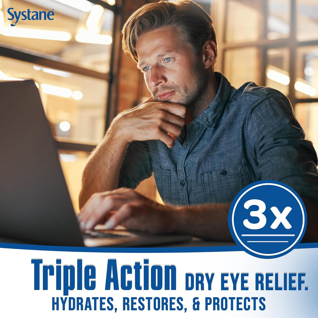 Systane PRO PF Lubricating Eye Drops for Dry Eyes, 0.34 Fl Oz, 2 Pack