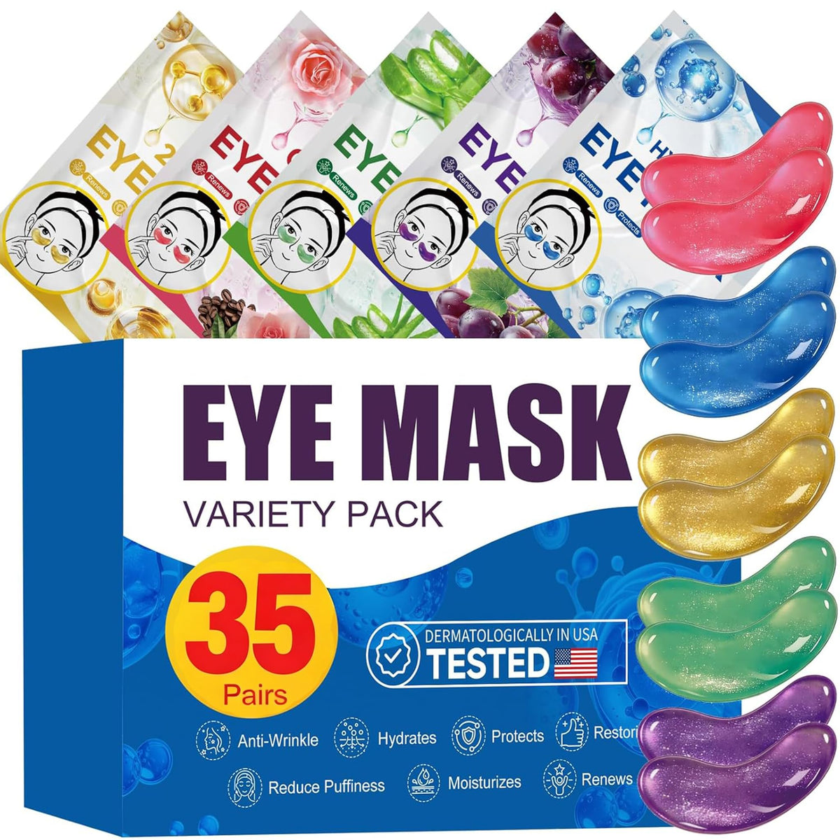 120 Pairs Under Eye Patches,Hydrating Eye Mask For Puffy Eyes &Dark Circles