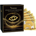 30 Pairs Crystal Collagen Under Eye Mask, Gold Gel Collagen Eye Pad For Moisturizing, Reducing Dark Circles & Puffy Eyes (Gold)