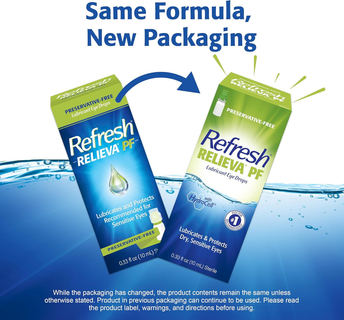 REFRESH RELIEVA PF Preservative-Free Artificial Tears Lubricant Eye Drops, 0.33 fl oz (10 mL), 1 Count