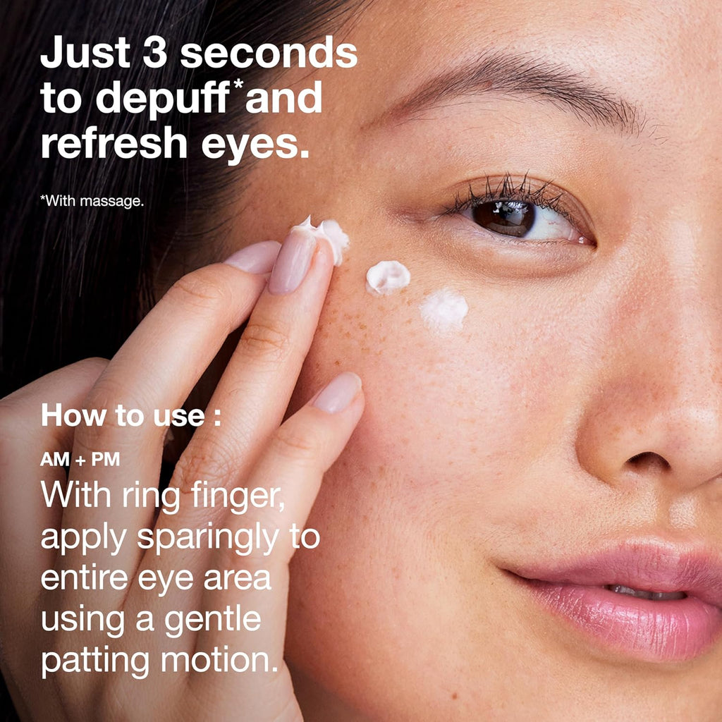Clinique All About Eyes: Lightweight Eye Cream Vitamin C Formula + Rich Eye Cream Hyaluronic Acid Formula | Hydrating, Brightening, Depuffing