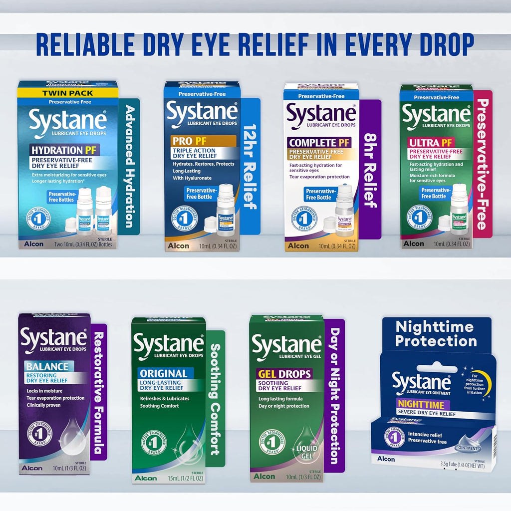 Systane Hydration Lubricating & Hydrating Eye Drops, 0.34 fl oz, Twin Pack